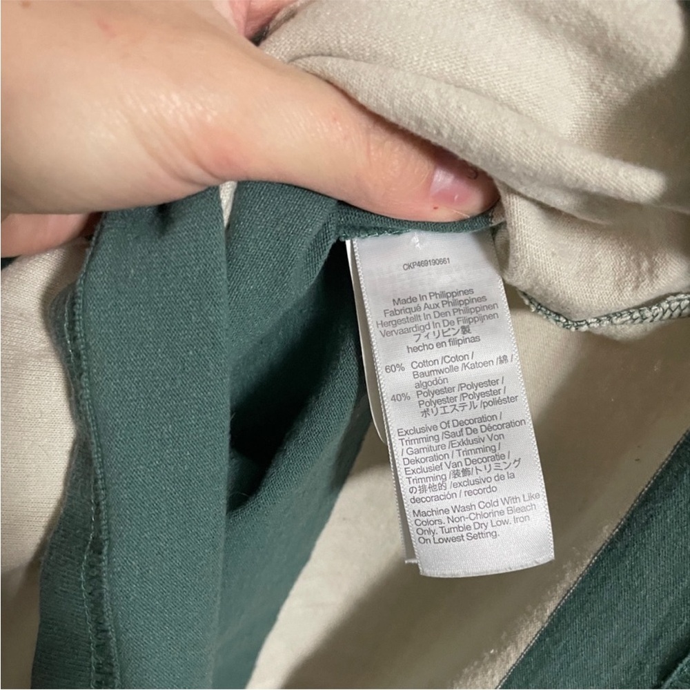 Madewell Green and Cream Striped Polo Shirt - Picture 3 of 3